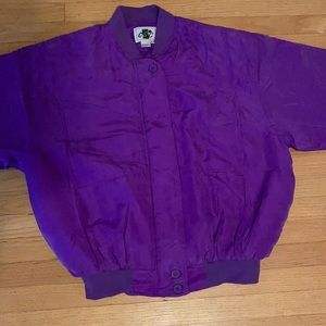 Vintage 1980’s CSC Purple Zip Up Jacket with Buttons    (Size XL)